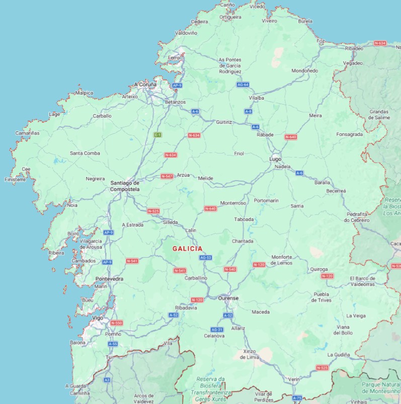 Mapa de Galicia